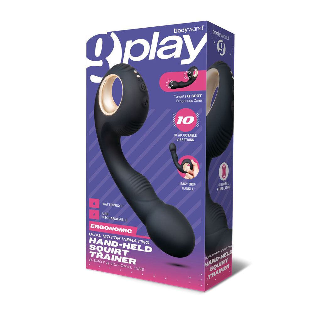 Bodywand G-Play Vibrating Squirt Trainer - Black 17 cm USB Rechargeable Vibrator-BW804