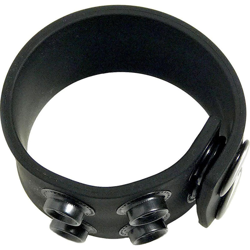 Boneyard Silicone Ball Strap Black - Black 3-Snap 4 cm Adjustable Ball Stretcher Ring-BY0310