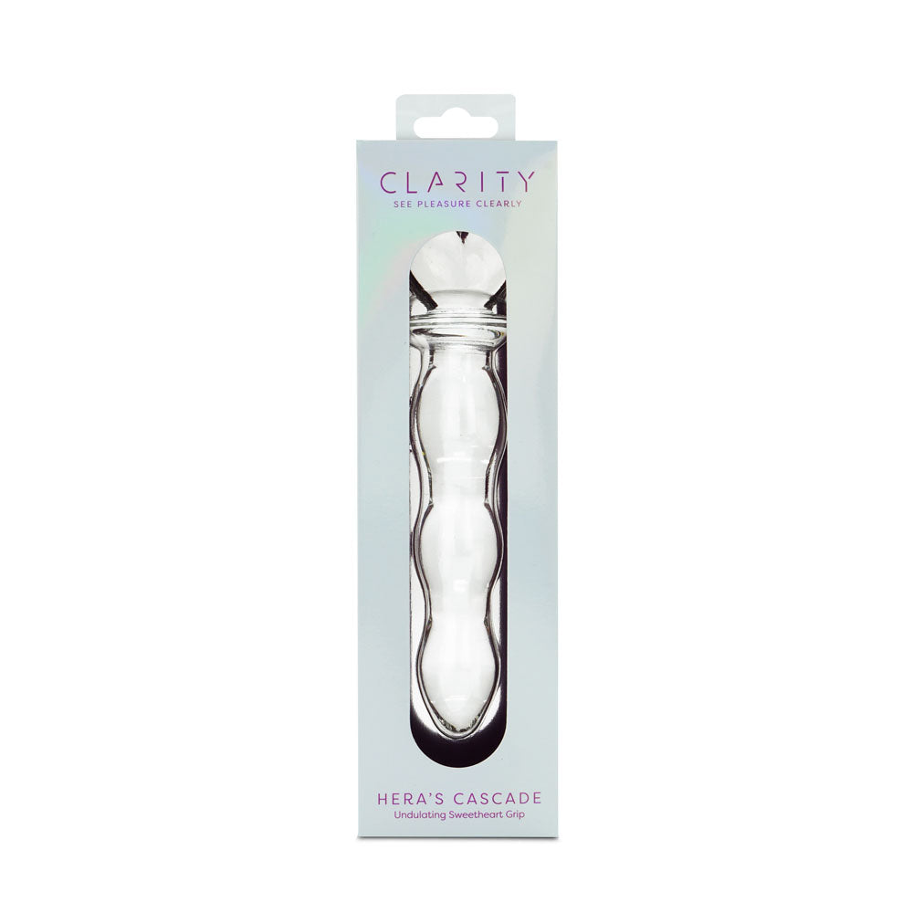 Clarity - Heras Cascade - Clear 15 cm Glass Dildo-CLA-22