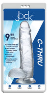 JOCK 9" C-Thru 9" Clear TPE Dong W/Balls & Suction Cup-CN09070300