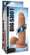 Big Shot 8" Vibrating Wireless Rechargeable Silicone Dildo w/Balls