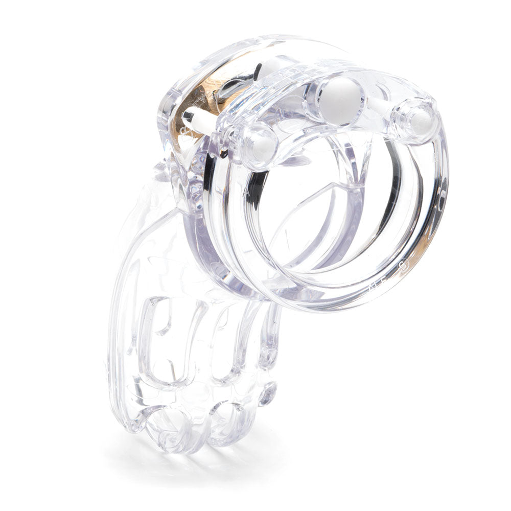 The Curve Chastity Cock Cage Kit - Clear - Clear 3.75 Inch Cock Cage Kit-CRV-CLR