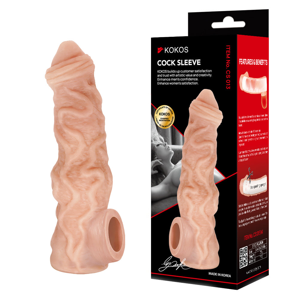 Kokos Cock Sleeve 013 - Flesh Penis Extension Sleeve - Large Size - CS.013-L