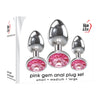 Adam & Eve Pink Gem Anal Plug Set-(e162 8500)
