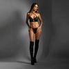 EDGE Longline Lace Bra & Panty - M/L - Black - M/L Size-EG2405-ML-B