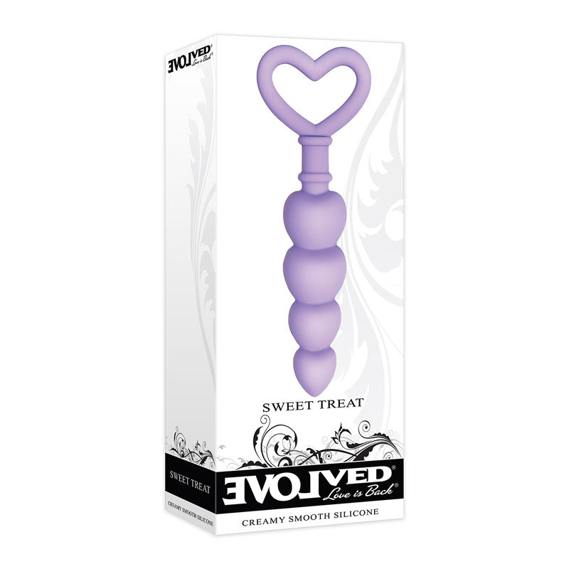 Evolved Sweet Treat - Purple 11.5 cm Beaded Butt Plug with Handle-EN-BP-6467-2