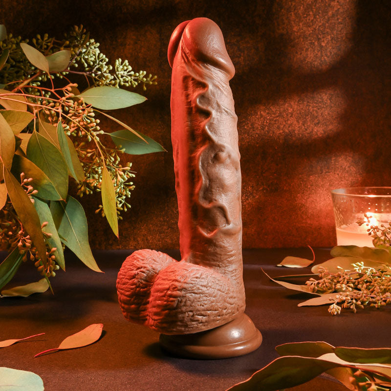 Evolved REALISTIC DILDO 8 DARK - Brown 21 cm Dong-EN-DD-0143-2