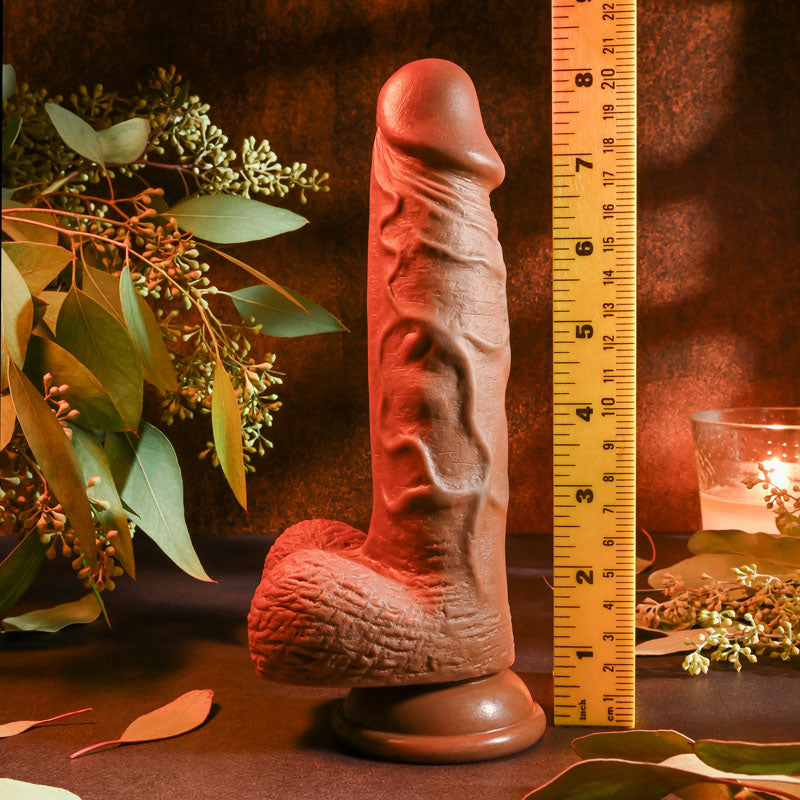 Evolved REALISTIC DILDO 8 DARK - Brown 21 cm Dong-EN-DD-0143-2