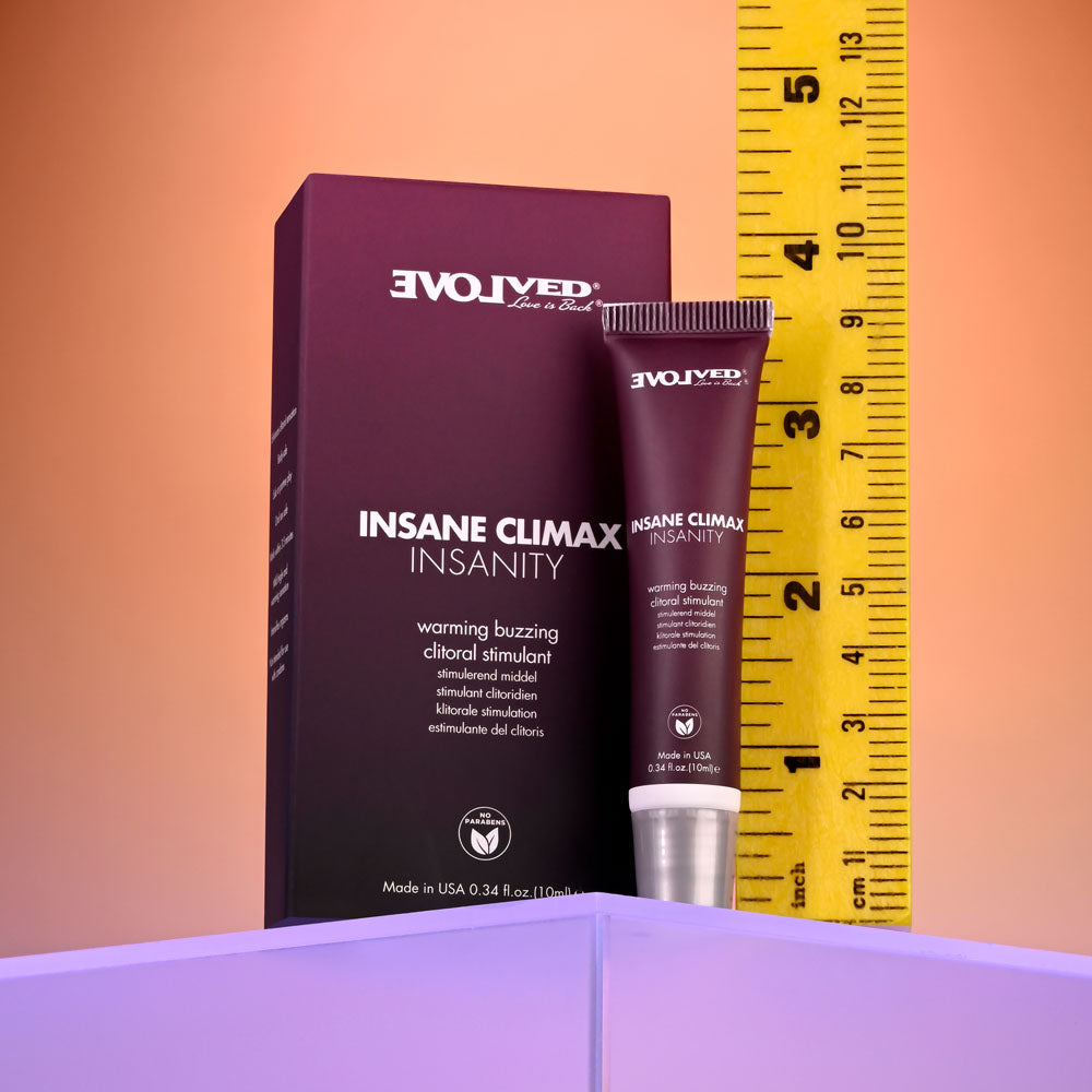 Evolved INSANE CLIMAX - INSANITY - Warming Buzzing Clitoral Stimulation Gel - 10 ml