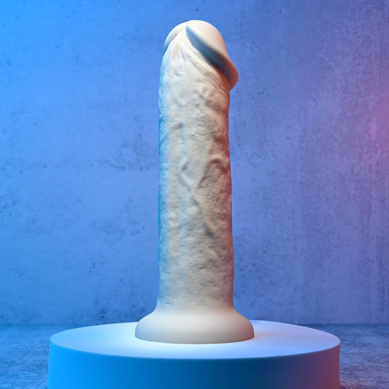 Evolved 7 GIRTHY VIBRATING DONG LIGHT - Flesh 17.8 cm USB Rechargeable Vibrating Dong-EN-RD-2734-2