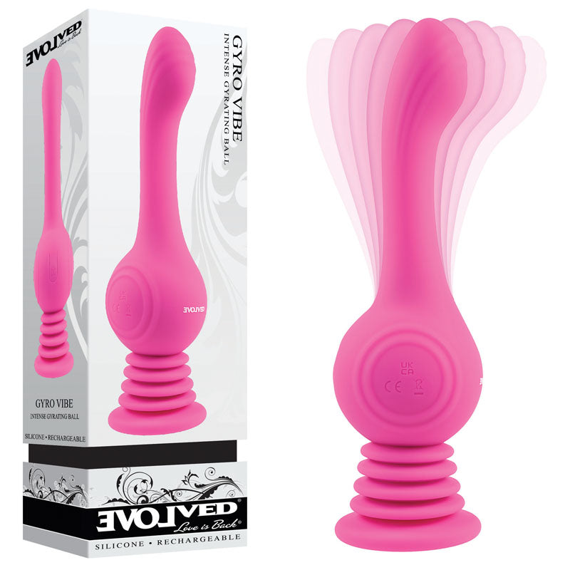 Evolved GYRO VIBE - Pink 24.8 cm USB Rechargeable Super Vibrator-EN-RS-1607-2