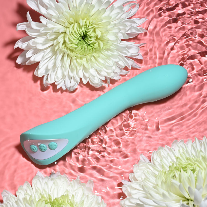 Evolved COME WITH ME - Teal 20.3 cm USB Rechargeable Vibrator with Flicking Head-EN-RS-1782-2