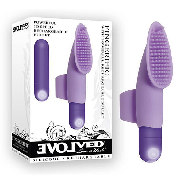 Evolved Fingerific - Purple 8.9 cm (3.5) USB Rechargeable Stimulator-EN-RS-2810-2