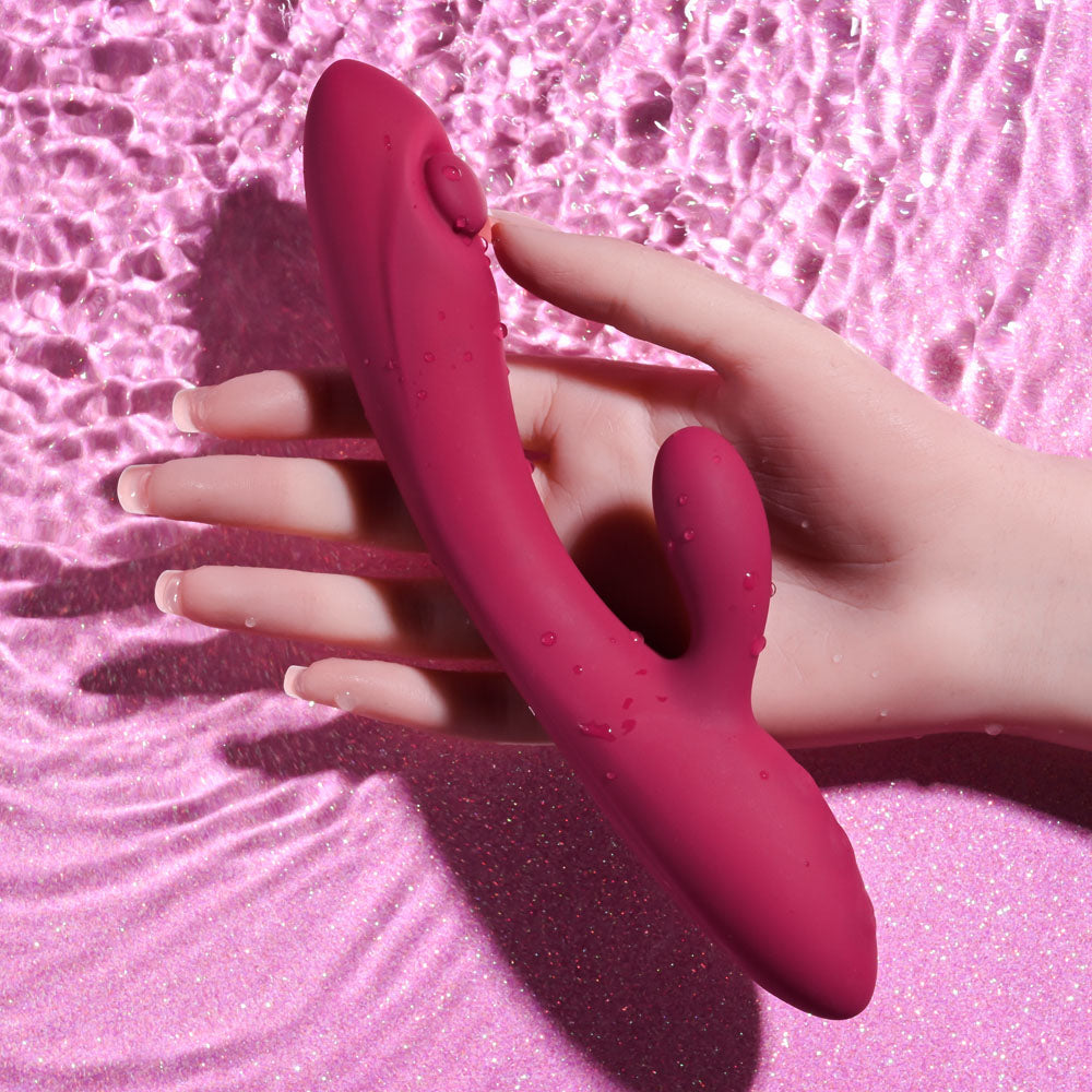 Evolved JAMMIN G - Burgundy 20.1 cm USB Rechargeable Rabbit Vibrator-EN-RS-3052-2