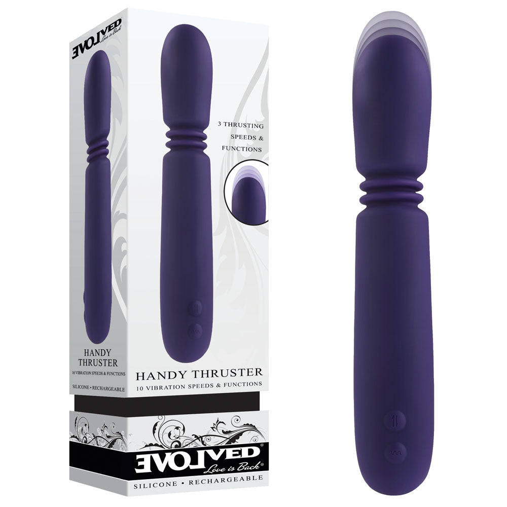 Evolved HANDY THRUSTER - Purple 20.3 cm USB Rechargeable Thrusting Vibrator-EN-RS-3069-2