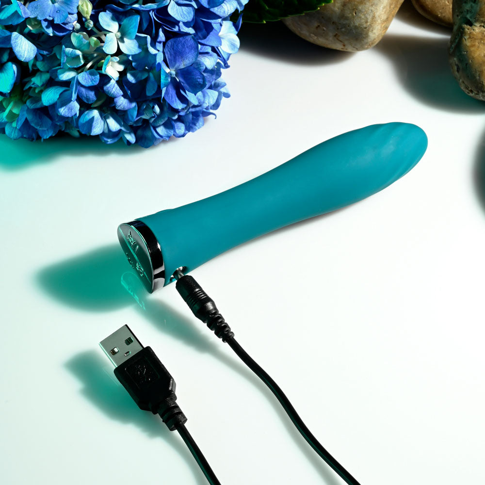 Evolved ULTRA WAVE - Blue 13 cm USB Rechargeable Mini Vibrator-EN-RS-3076-2