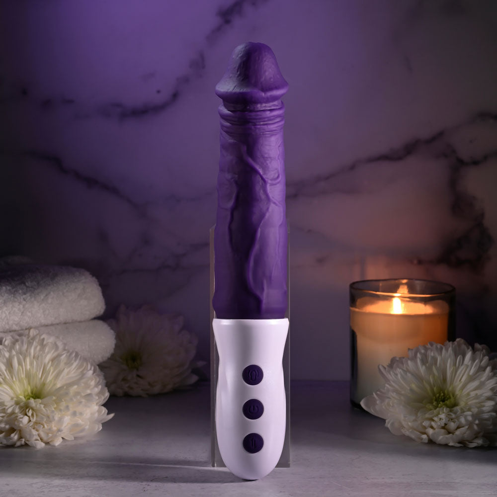 Evolved PLUM THRUST - Purple 29 cm USB Rechargeable Thrusting Vibrator-EN-RS-3632-2