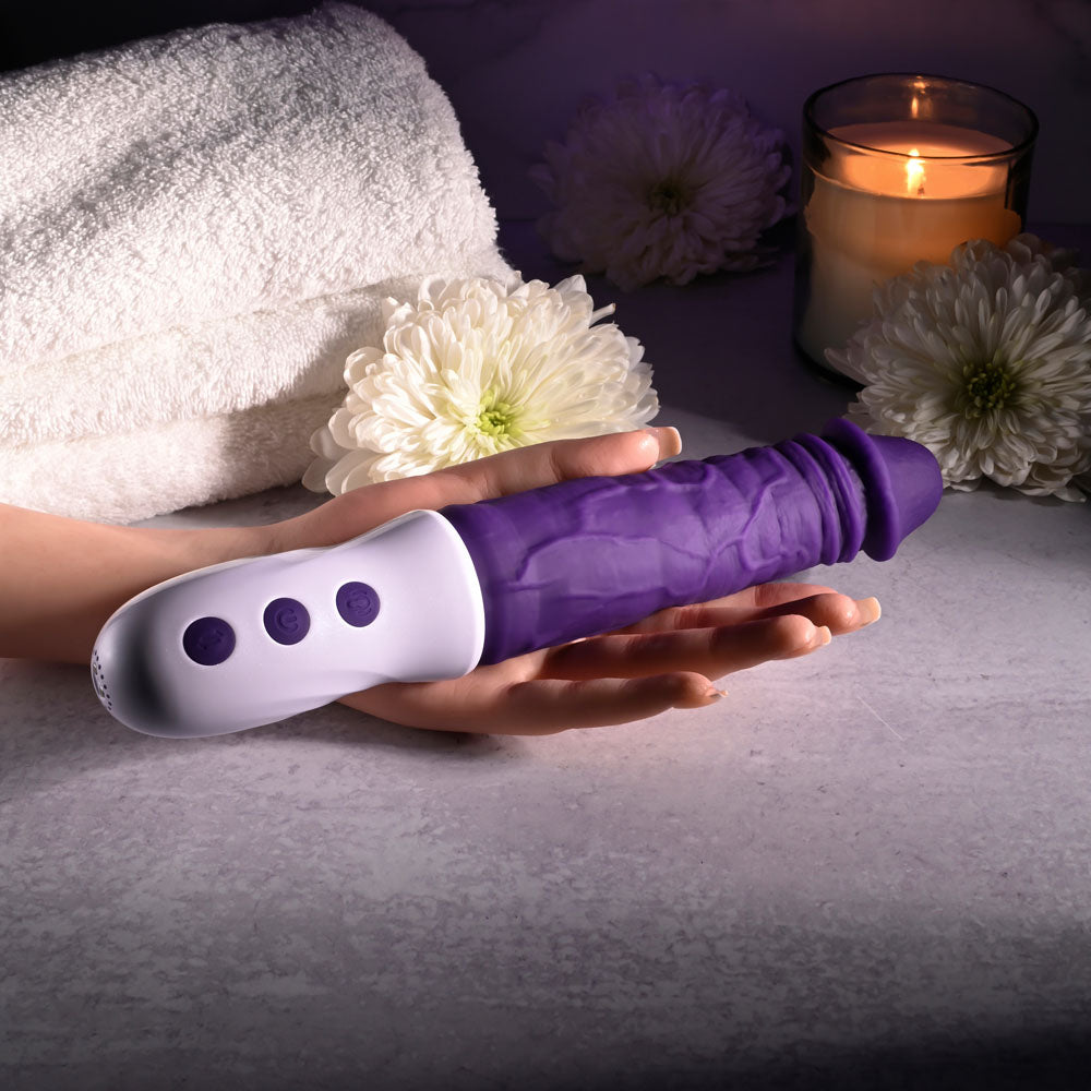 Evolved PLUM THRUST - Purple 29 cm USB Rechargeable Thrusting Vibrator-EN-RS-3632-2