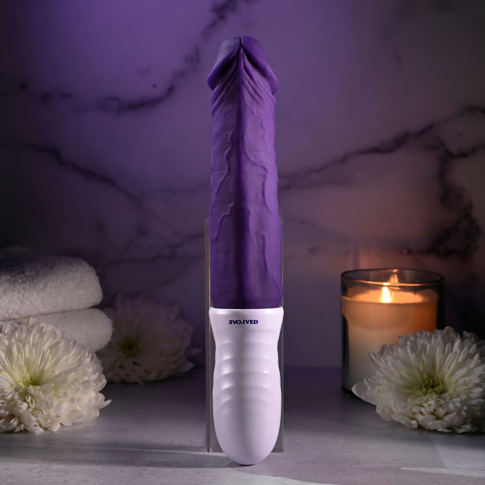 Evolved PLUM THRUST - Purple 29 cm USB Rechargeable Thrusting Vibrator-EN-RS-3632-2