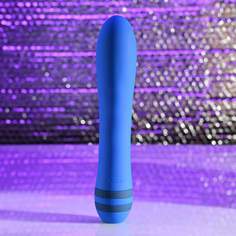 Evolved THE PLEASER - Blue 16.5 cm USB Rechargeable Vibrator-EN-RS-3649-2