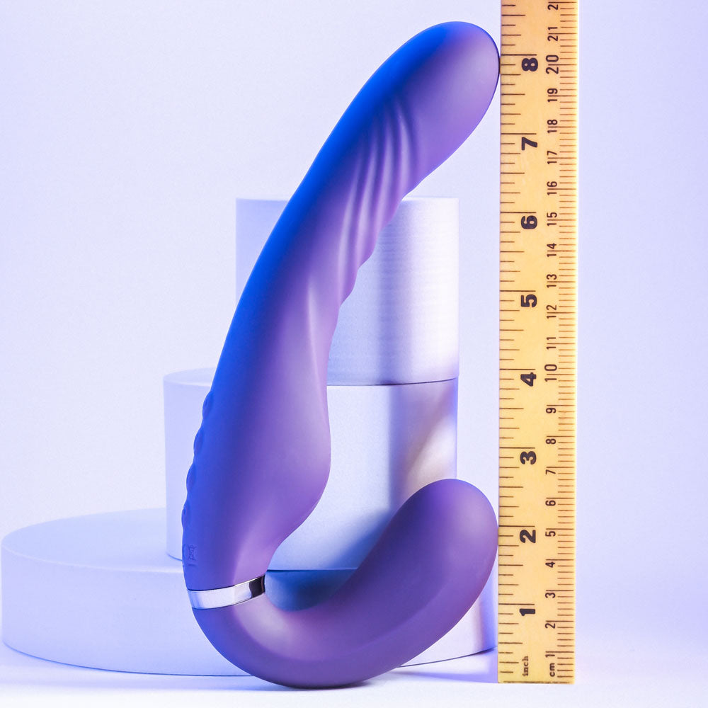 Evolved SHARE THE LOVE - Purple 22.9 cm USB Rechargeable Inflatable Strapless Strap-On-EN-RS-3922-2