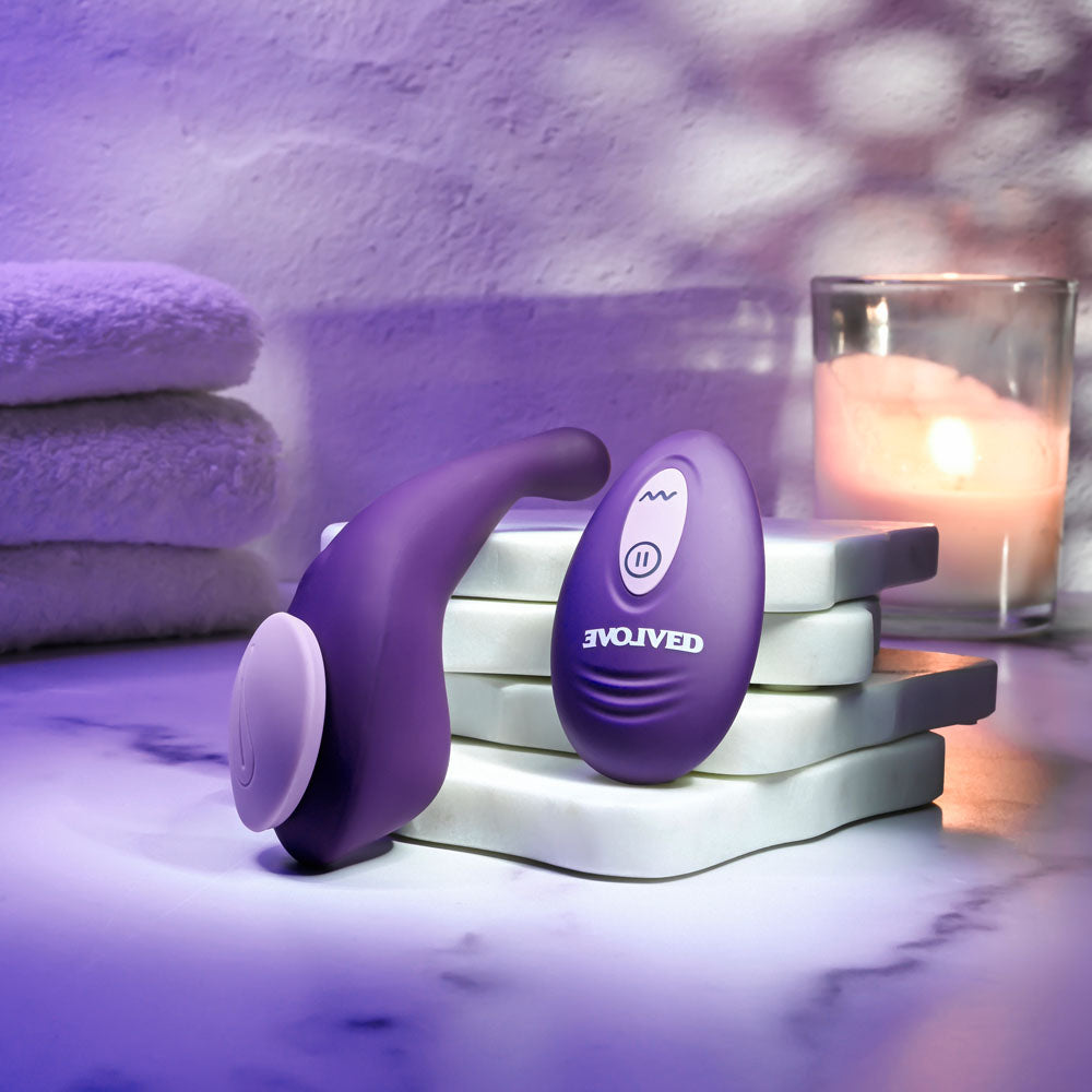 Evolved PANTY PARTY - Purple USB Rechargeable Panty Vibrator with Remote Control-EN-RS-4073-2