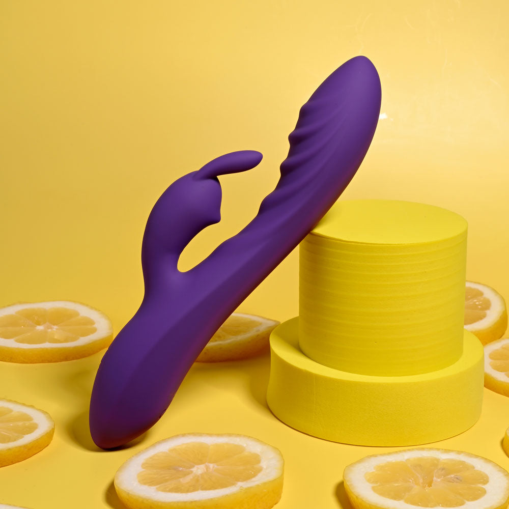 Evolved WAVY RABBIT - Purple 20.6 cm USB Rechargeable Rabbit Vibrator-EN-RS-4097-2