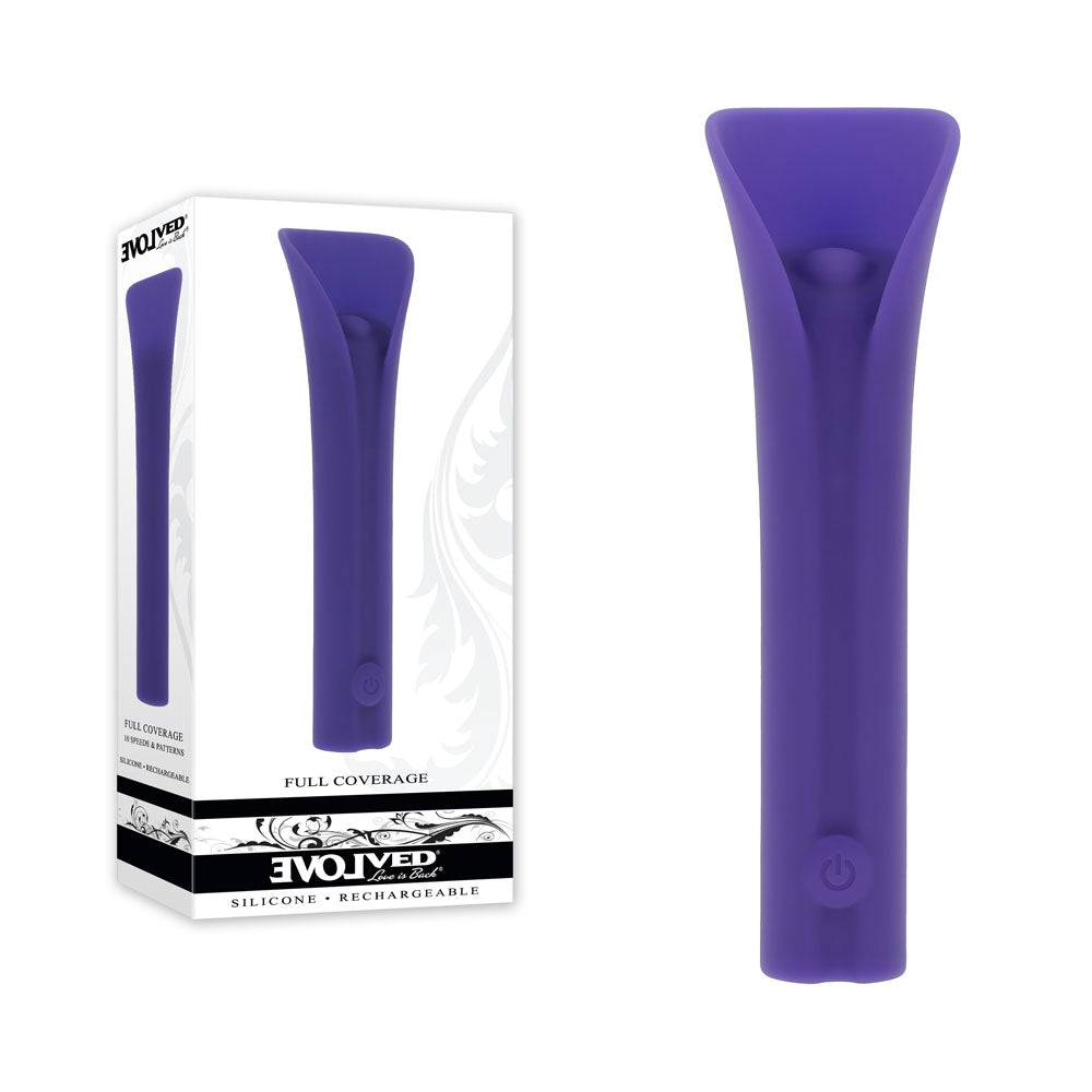 Evolved FULL COVERAGE - Purple 11.9 cm USB Rechargeable Bullet-EN-RS-4929-2