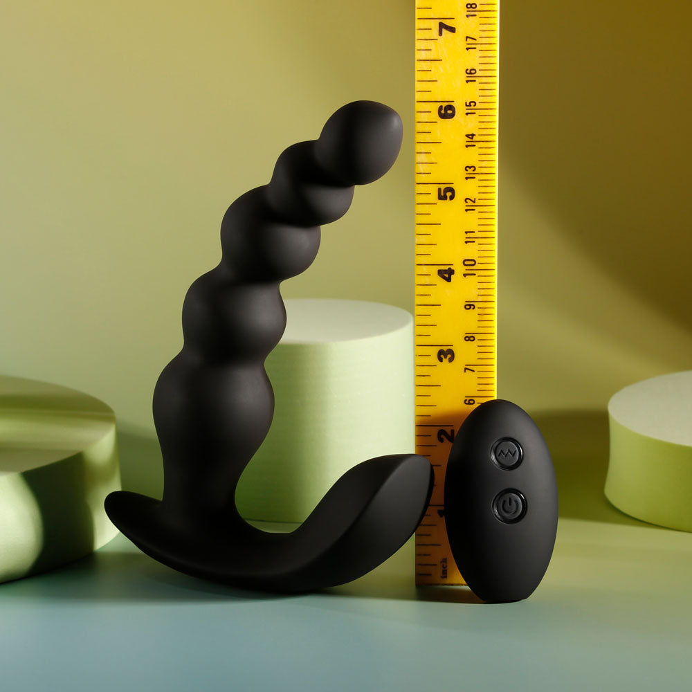 Evolved BEAD ME UP - Black 16.8 cm USB Rechargeable Vibrating Anal Beads with Wireless Remote-EN-RS-5681-2