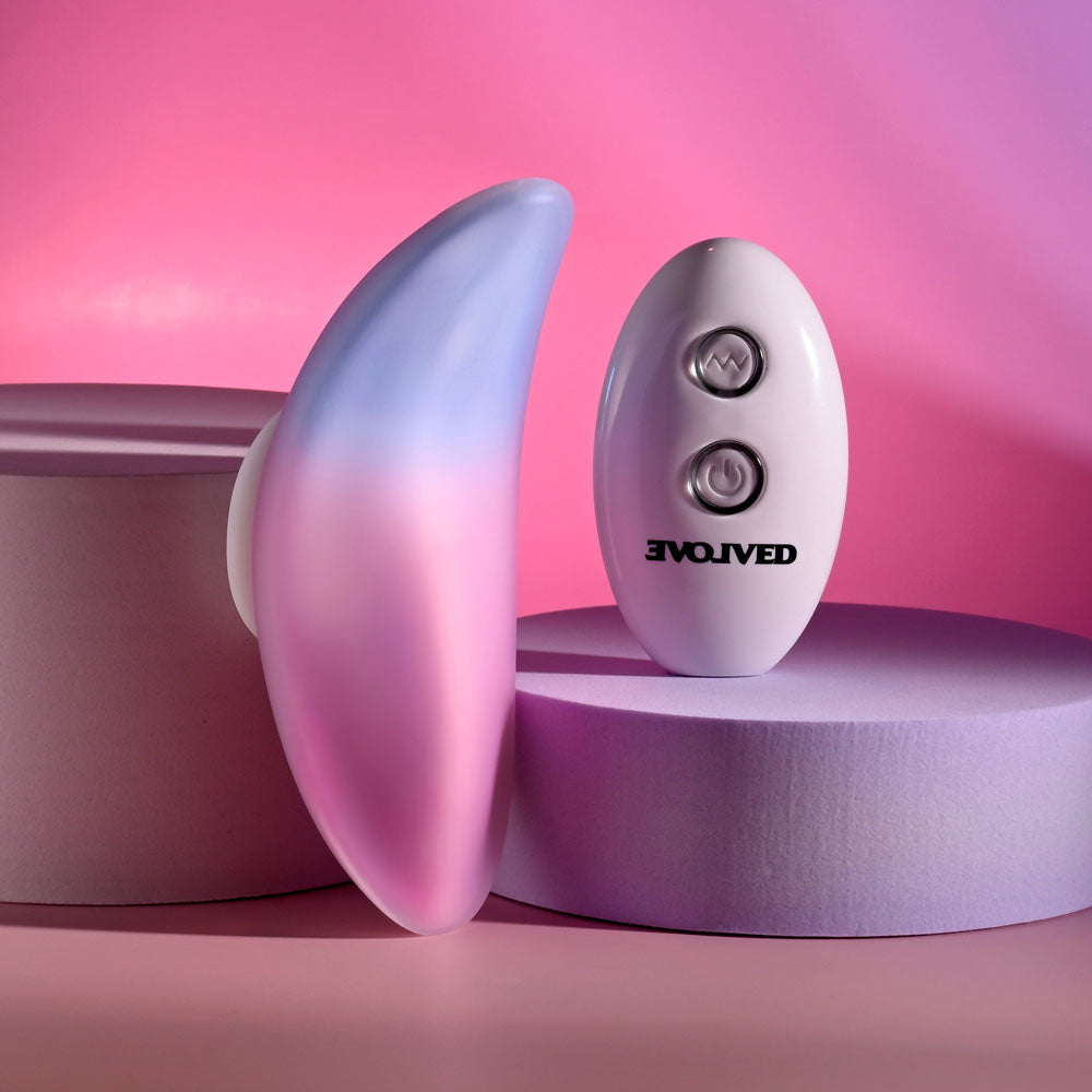 Evolved PARADISE PANTY - Pink/Purple USB Rechargeable Panty Vibrator with Remote Control-EN-RS-5711-2