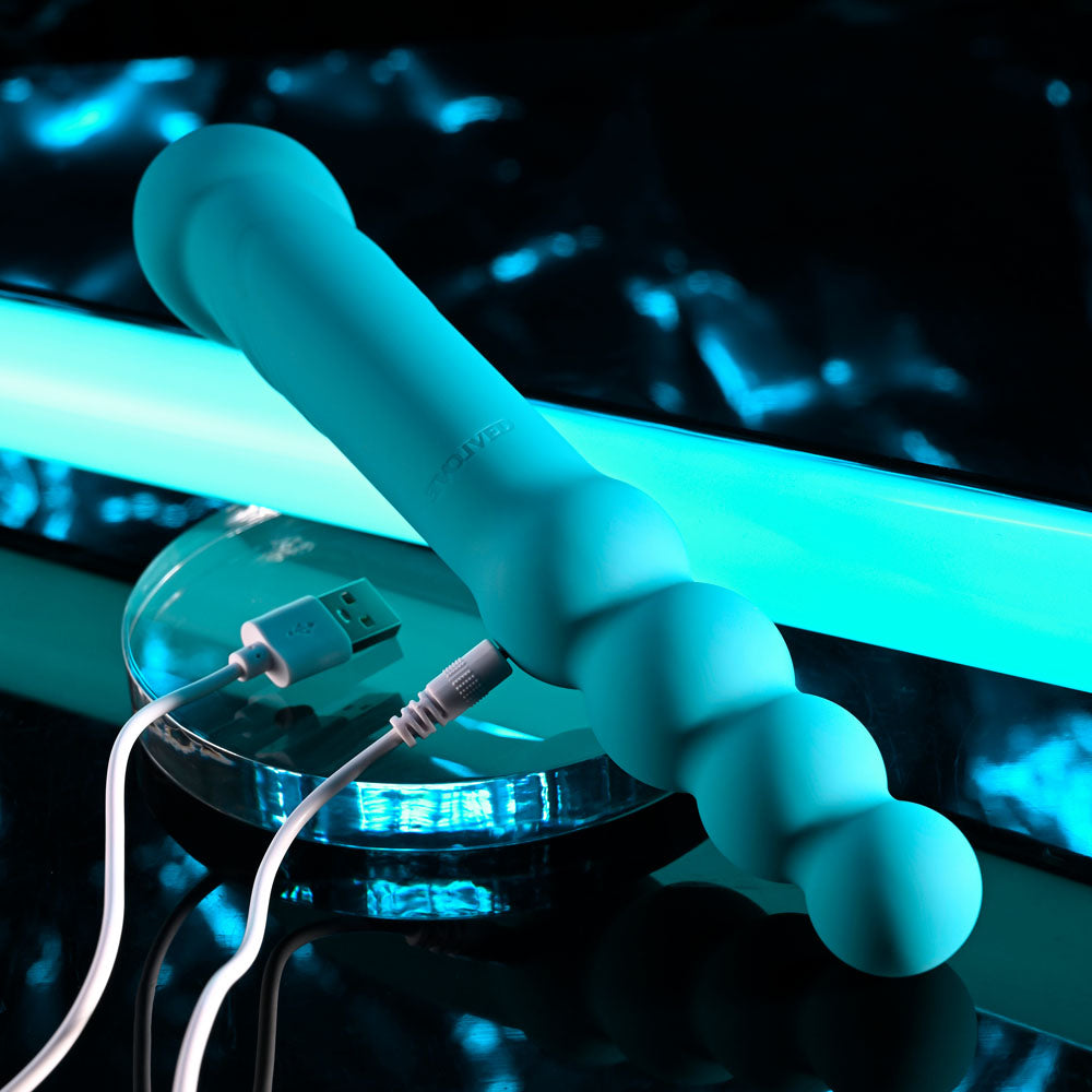 Evolved FLIP FLOP - Blue 23.1 cm USB Rechargeable Dual Ended Vibrator-EN-RS-6336-2