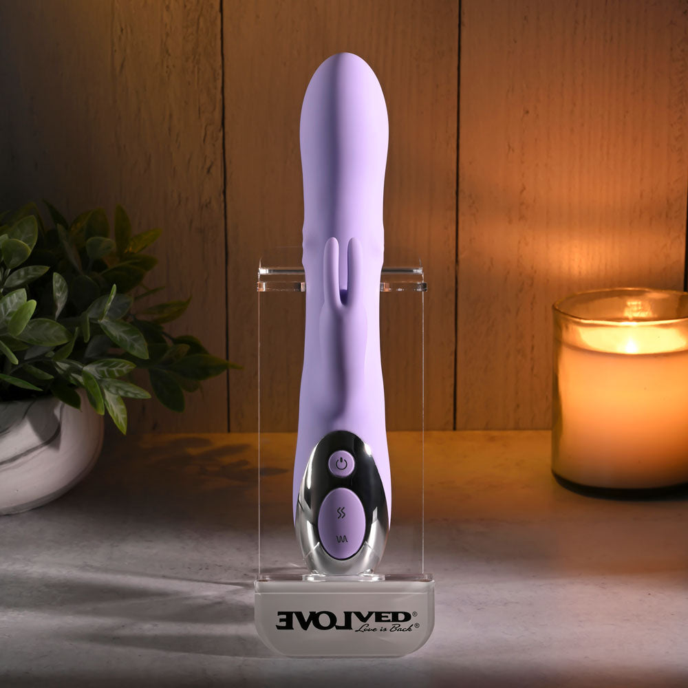 Evolved SPINDERELLA - Purple USB Rechargeable Rabbit Vibrator - EN-RS-6534-2