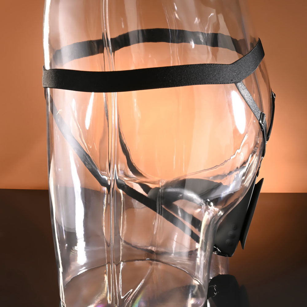 Evolved COME CLOSER - Black USB Rechargeable Vibrating Strap-On with Remote-EN-RS-7180-2