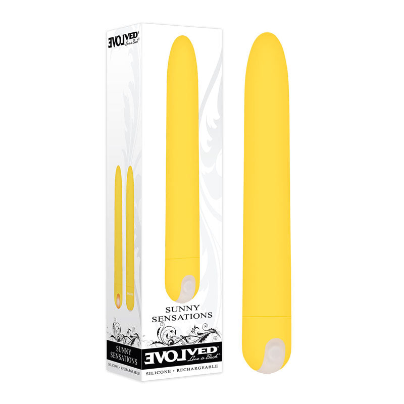 Evolved Sunny Sensations - Yellow 18.6 cm USB Rechargeable Vibrator-EN-RS-7273-2