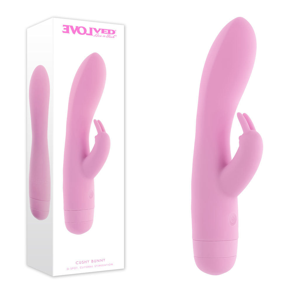 Evolved CUSHY BUNNY - Pink 19.1 cm USB Rechargeable Rabbit Vibrator - EN-RS-7289-2