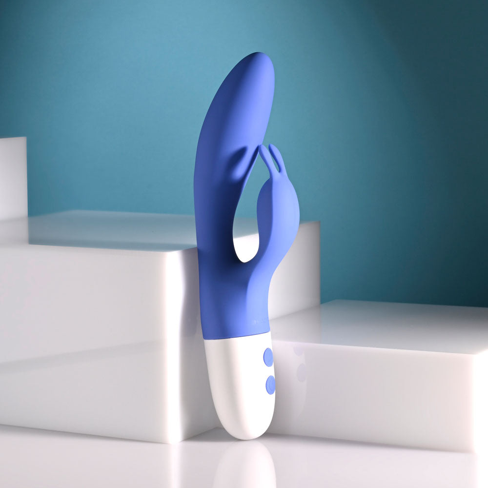 Evolved FUNNY BUNNY - Blue 20 cm USB Rechargeable Rabbit Vibrator - EN-RS-7296-2