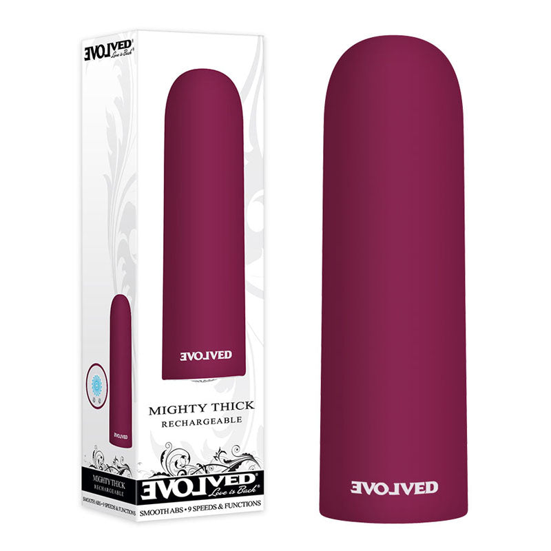 Evolved Mighty Thick - Burgundy Red 9 cm USB Rechargeable Bullet-EN-RS-7624-2