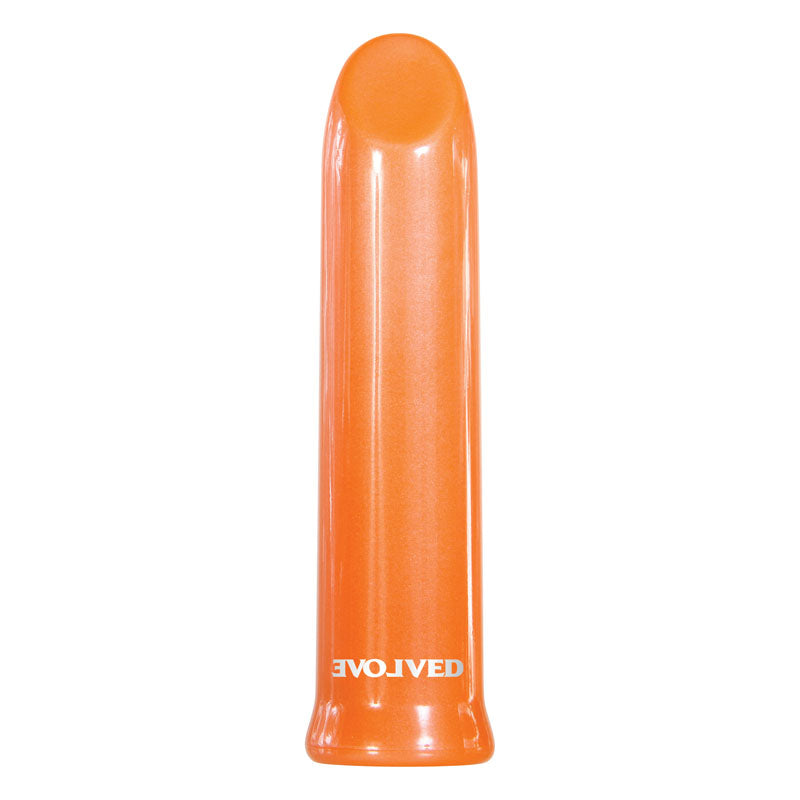 Evolved Lip Service - Orange 10 cm USB Rechargeable Lipstick Vibrator-EN-RS-7648-2