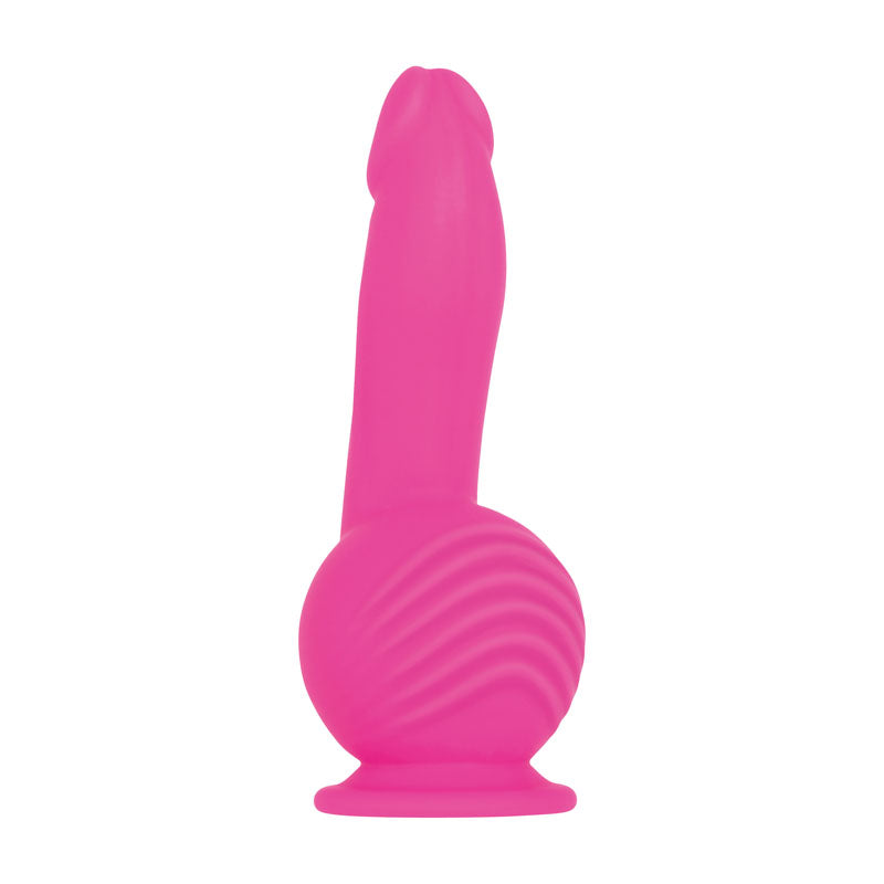 Evolved Ballistic - Pink 19 cm USB Rechargeable Vibrating Dong with Balls Motor & Remote-EN-RS-8010-2