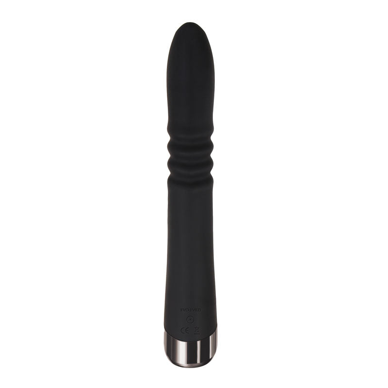 Evolved Rapid Rabbit - Black 25.4 cm USB Rechargeable Thrusting Rabbit Vibrator-EN-RS-8409-2