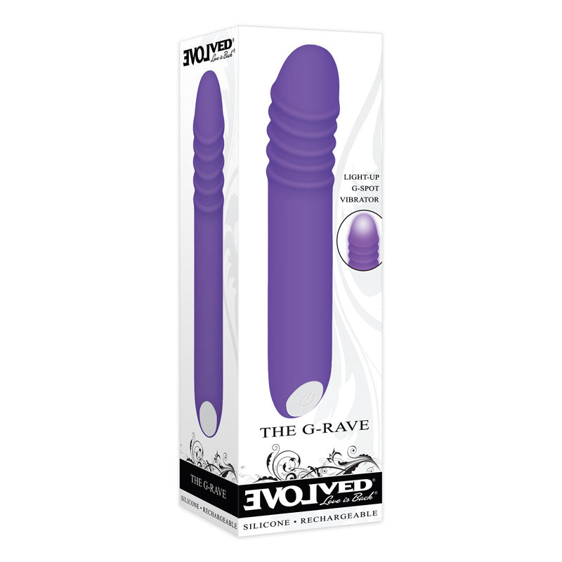 Evolved The G-Rave - Purple 15.1 cm USB Rechargeable Vibrator-EN-RS-8430-2