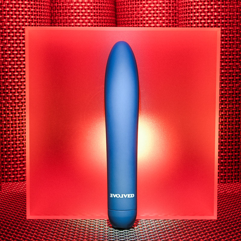 Evolved STRAIGHT FORWARD - Blue 16.5 cm USB Rechargeable Vibrator-EN-RS-9253-2