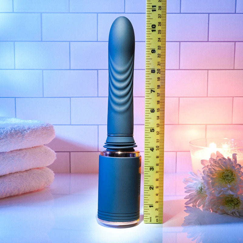 Evolved TOO HOT TO HANDLE - Black USB Rechargeable Thrusting Vibe with Stand-EN-RS-9390-2