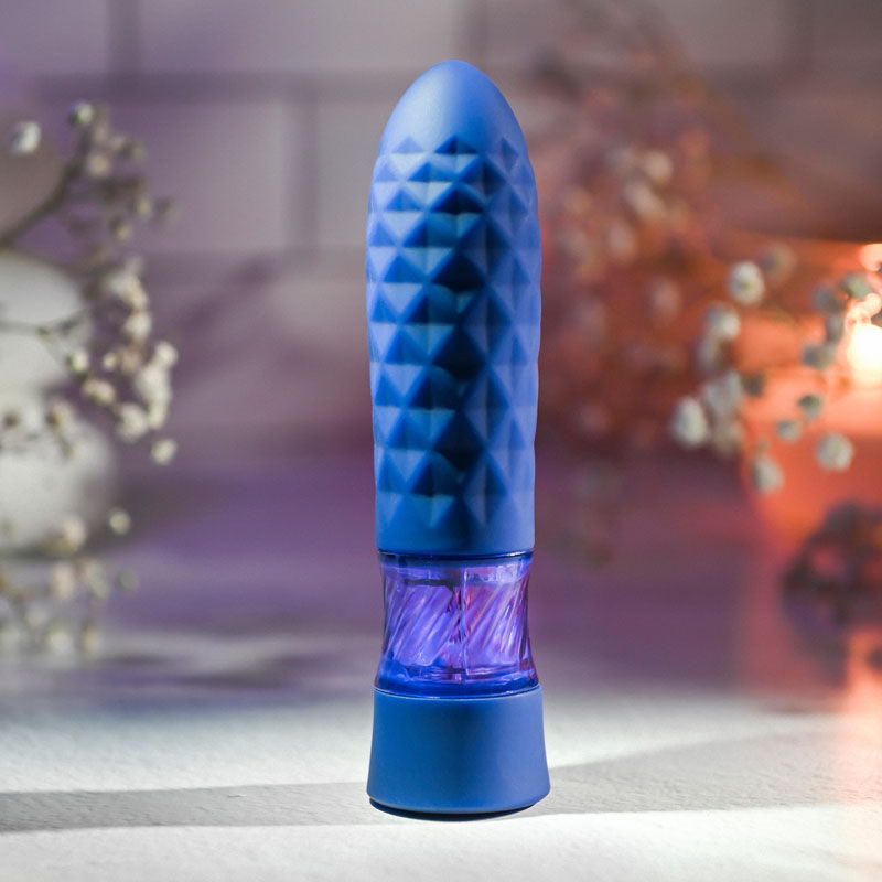 Evolved RAVER - Blue 12.3 cm USB Rechargeable Mini Vibrator-EN-RS-9505-2