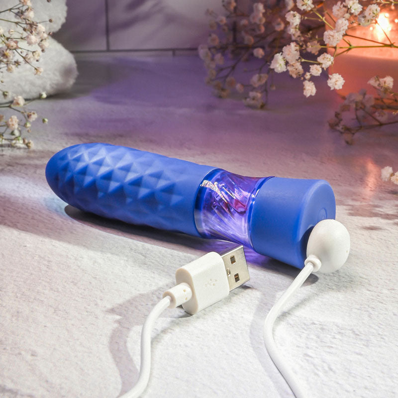 Evolved RAVER - Blue 12.3 cm USB Rechargeable Mini Vibrator-EN-RS-9505-2