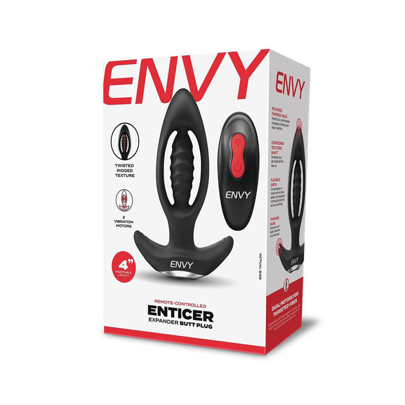 Envy Enticer Expander Butt Plug - Black 12.7 cm USB Rechargeable Butt Plug with Wireless Remote-ENV-1001