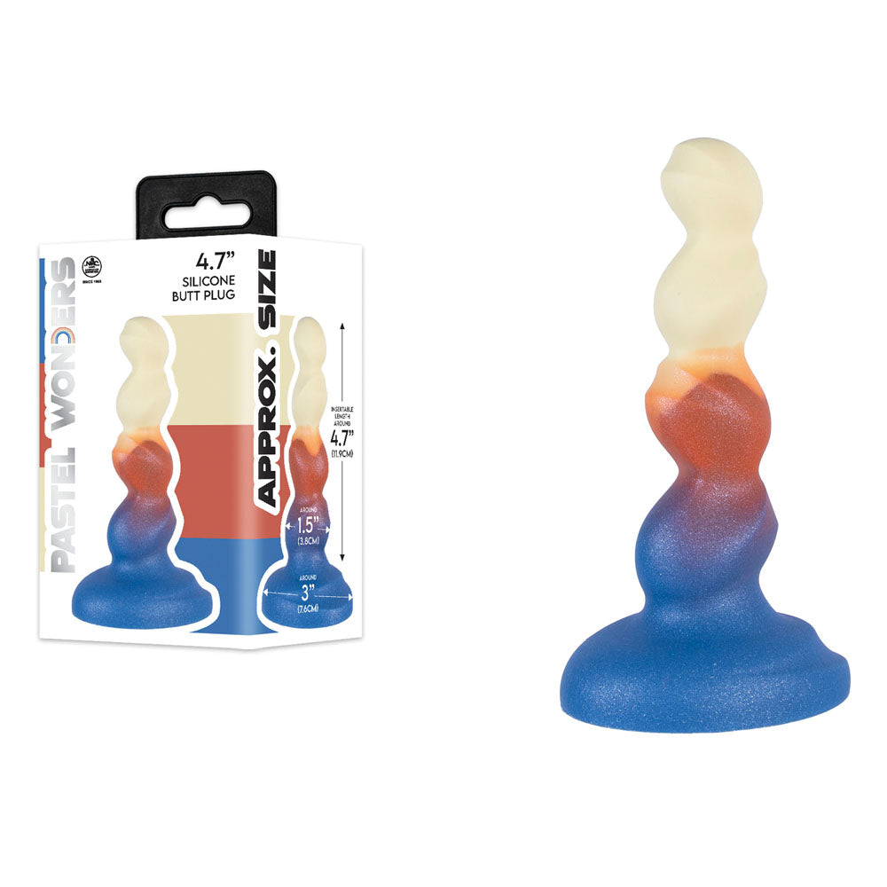 Pastel Wonders - 11.9 cm Silicone Butt Plug - Coloured 11.9 cm Butt Plug - F06S083A00-024