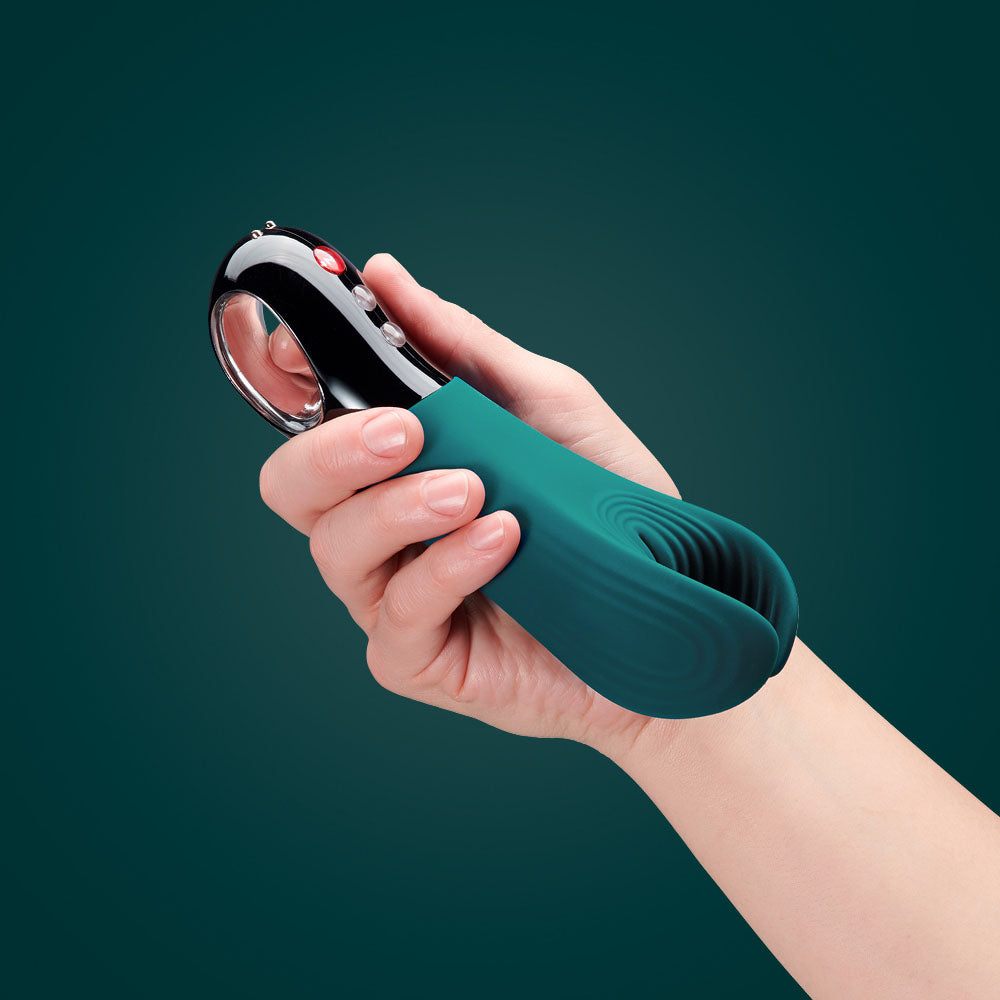 Fun Factory MANTA deep sea blue-black - Deep Sea Blue 18 cm USB Rechargeable Mens & Couples Vibrator-FF000873PT01