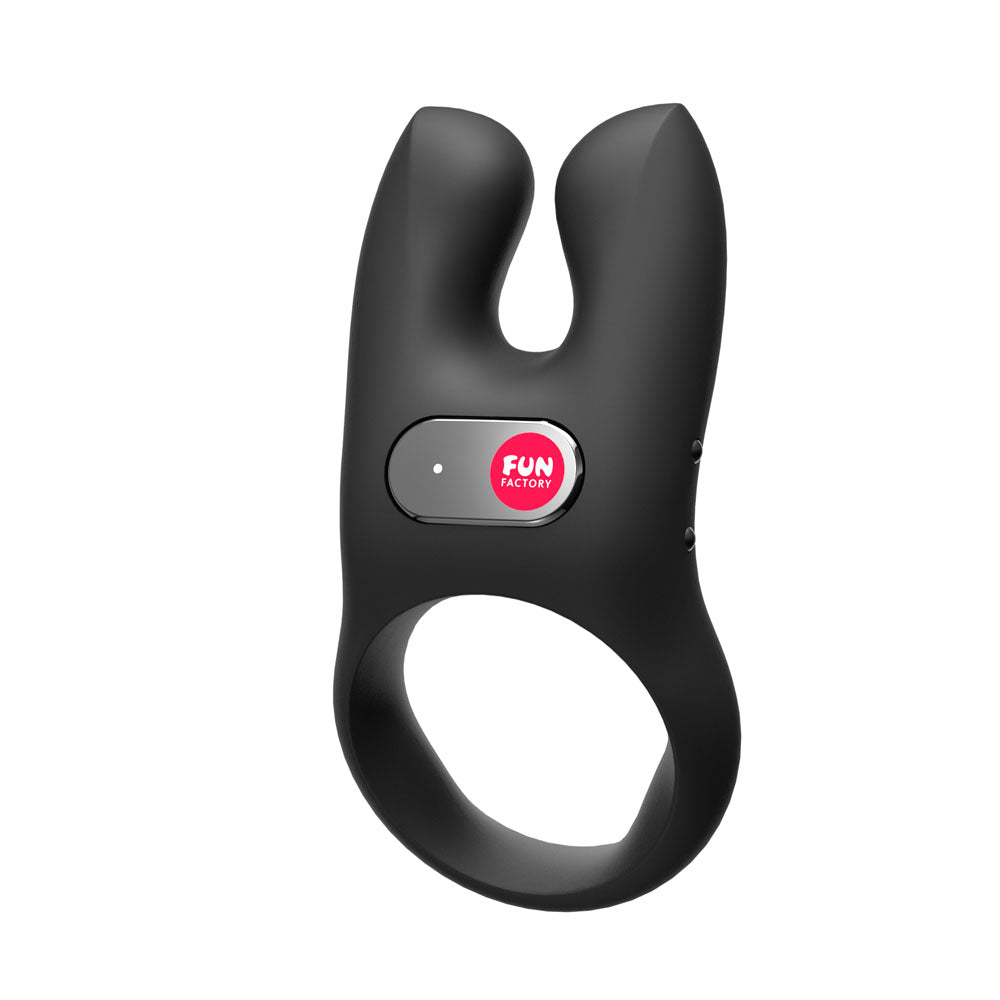 Fun Factory NOS black - Black USB Rechargeable Vibrating Cock Ring-FF000876BK01
