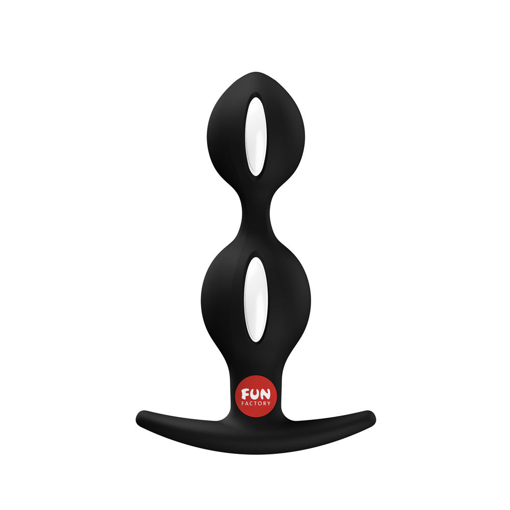 Fun Factory B BALLS DUO Black - Black 13 cm Weighted Kegel Balls-FF000946BK01